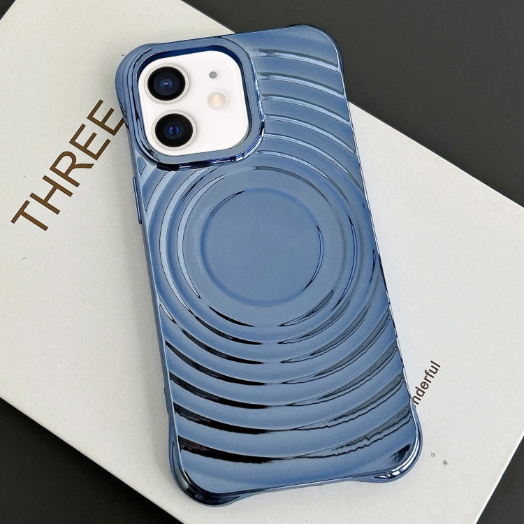 For iPhone 12 Electroplating Wave MagSafe Phone Case