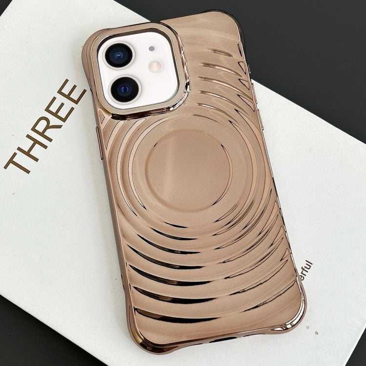 For iPhone 12 Electroplating Wave MagSafe Phone Case