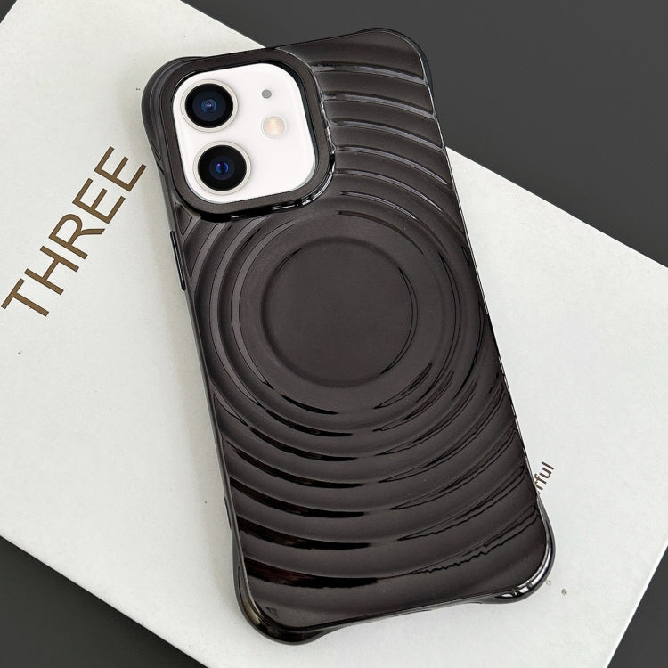 For iPhone 12 Electroplating Wave MagSafe Phone Case