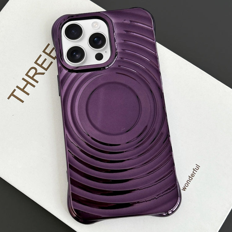 For iPhone 11 Pro Max Electroplating Wave MagSafe Phone Case