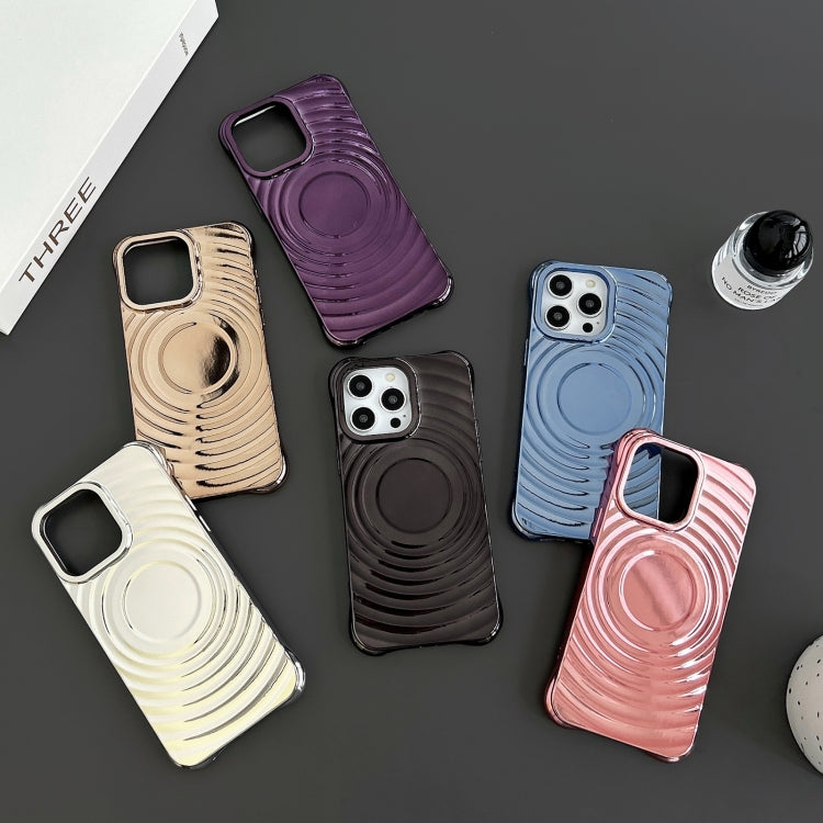 For iPhone 14 Pro Electroplating Wave MagSafe Phone Case