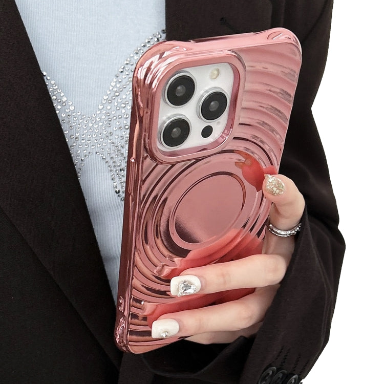 For iPhone 12 Pro Electroplating Wave MagSafe Phone Case