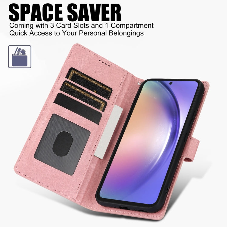 For Samsung Galaxy S23 FE 5G Fantasy Skin-feel Calfskin Texture Leather Phone Case