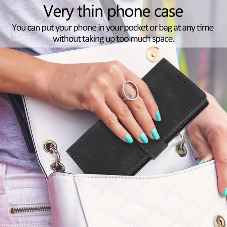 For Samsung Galaxy S24 Ultra 5G Fantasy Skin-feel Calfskin Texture Leather Phone Case