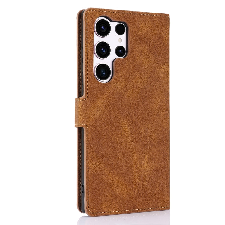 For Samsung Galaxy S24 Ultra 5G Fantasy Skin-feel Calfskin Texture Leather Phone Case
