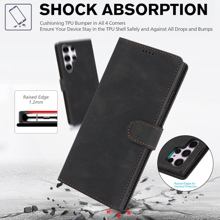 For Samsung Galaxy S25 Ultra 5G Fantasy Skin-feel Calfskin Texture Leather Phone Case