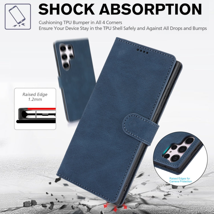 For Samsung Galaxy S25 Ultra 5G Fantasy Skin-feel Calfskin Texture Leather Phone Case
