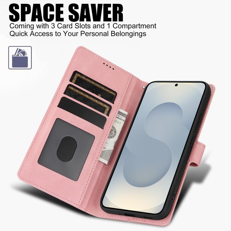 For Samsung Galaxy S25 Edge 5G Fantasy Skin-feel Calfskin Texture Leather Phone Case