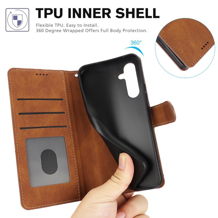 For Samsung Galaxy S26 5G Fantasy Skin-feel Calfskin Texture Leather Phone Case