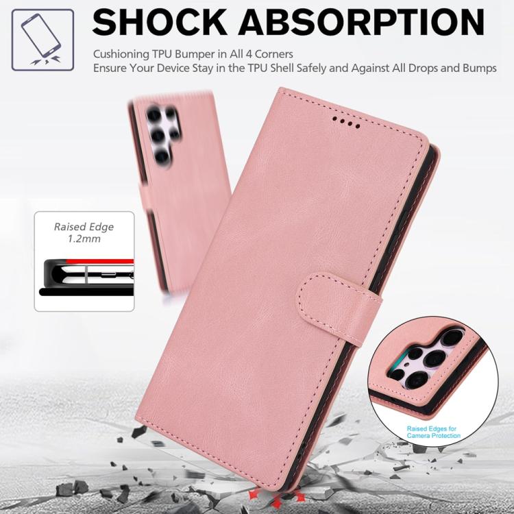 For Samsung Galaxy S26 Ultra 5G Fantasy Skin-feel Calfskin Texture Leather Phone Case