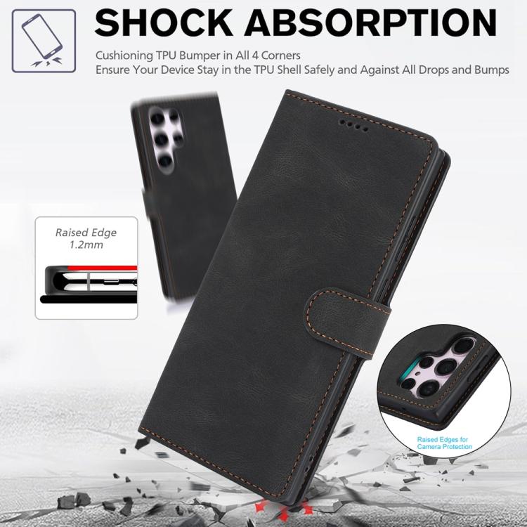 For Samsung Galaxy S26 Ultra 5G Fantasy Skin-feel Calfskin Texture Leather Phone Case