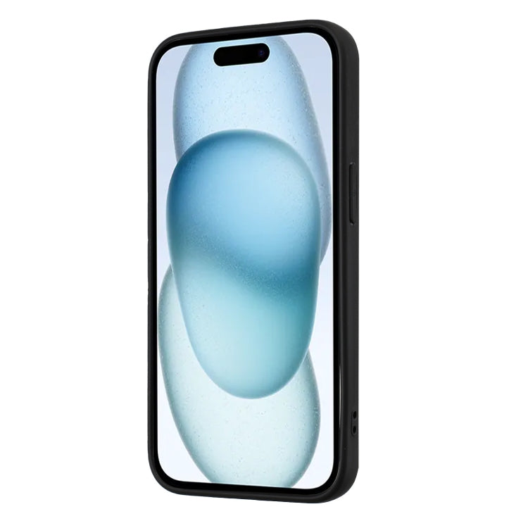 For iPhone 15 Plus Matte Ring Holder TPU Phone Case
