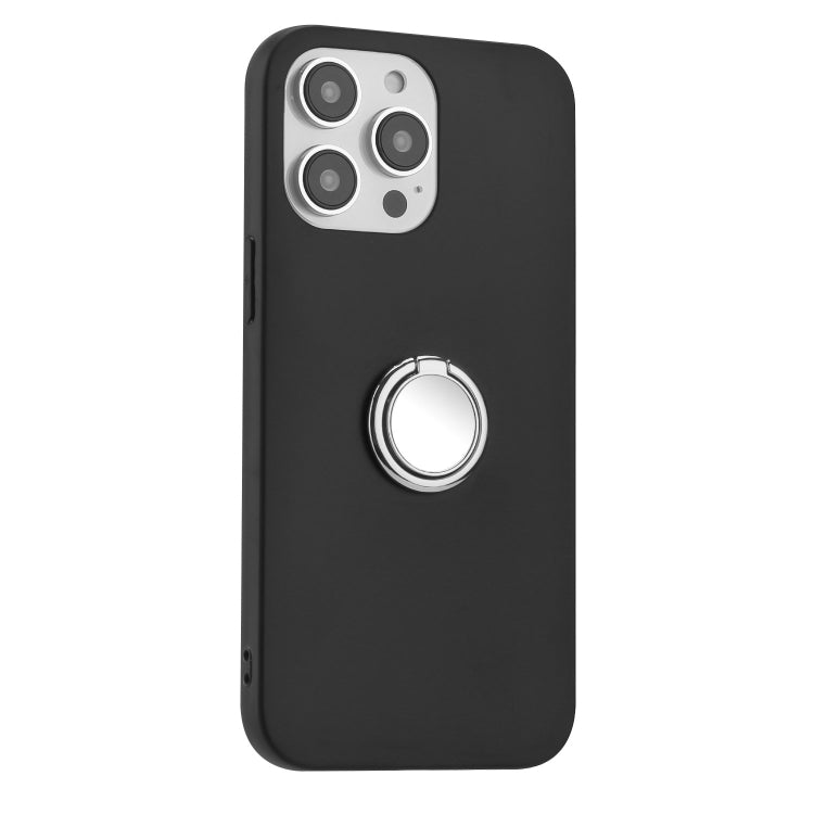 For iPhone 13 Pro Max Matte Ring Holder TPU Phone Case