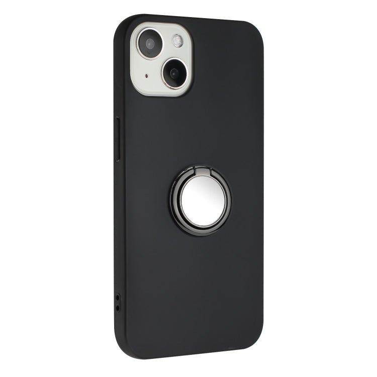 For iPhone 13 mini Matte Ring Holder TPU Phone Case