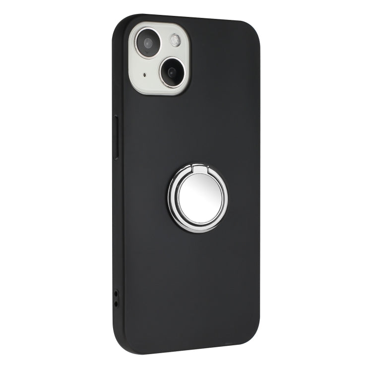 For iPhone 13 mini Matte Ring Holder TPU Phone Case