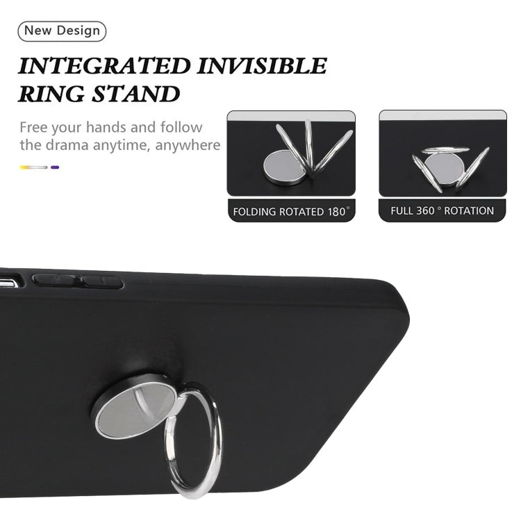 For iPhone 11 Pro Matte Ring Holder TPU Phone Case