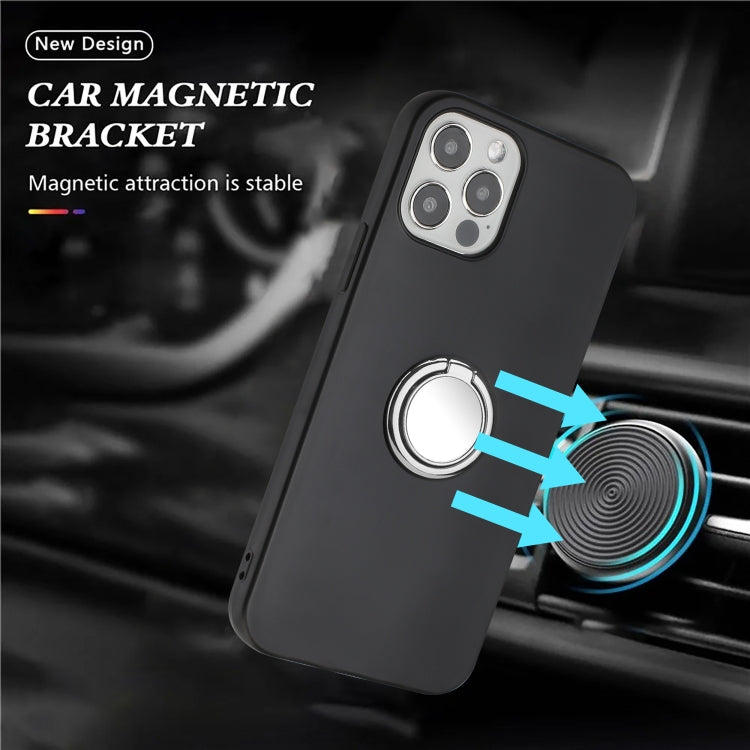 For iPhone 11 Pro Matte Ring Holder TPU Phone Case