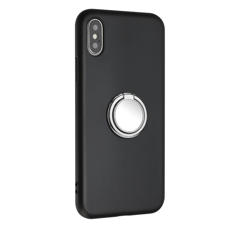 For iPhone XR Matte Ring Holder TPU Phone Case