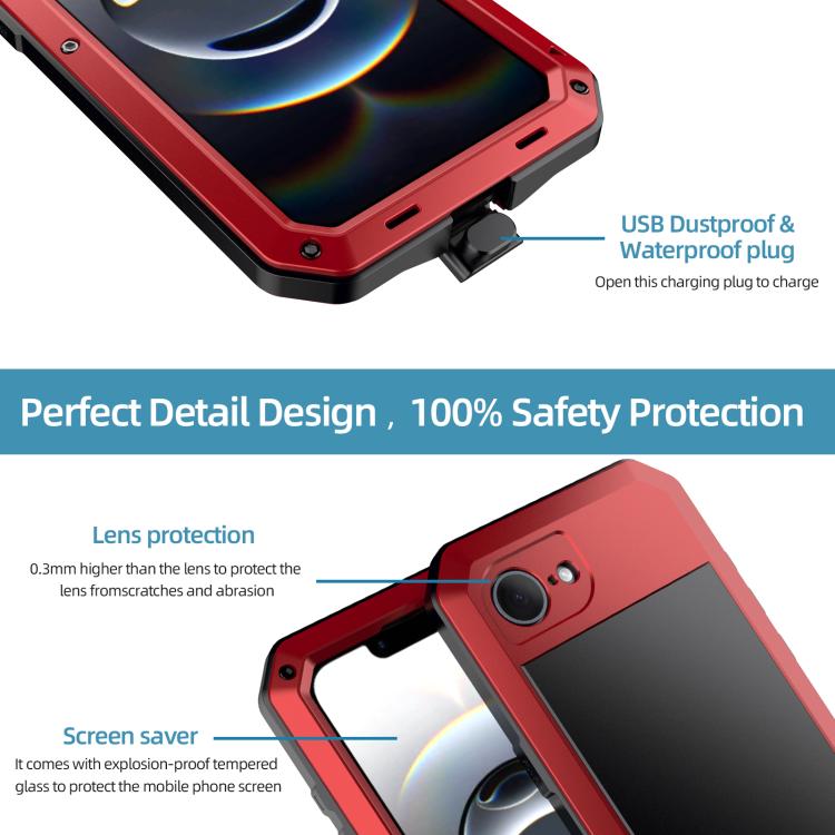 For iPhone 17e / 16e Shockproof IP54 Life Waterproof Phone Case