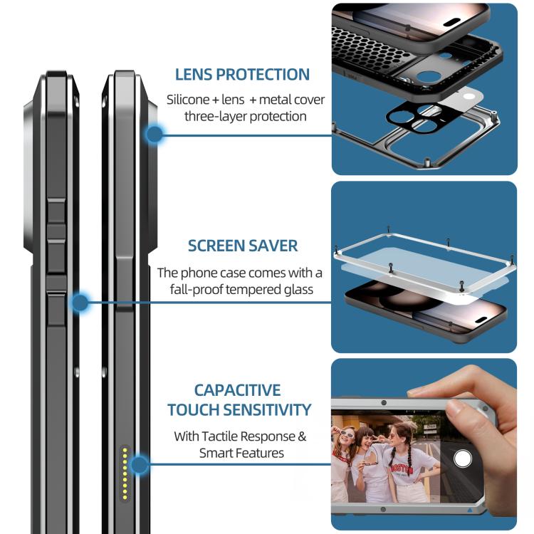 For iPhone 17 Pro Max Shockproof IP54 Life Waterproof Phone Case
