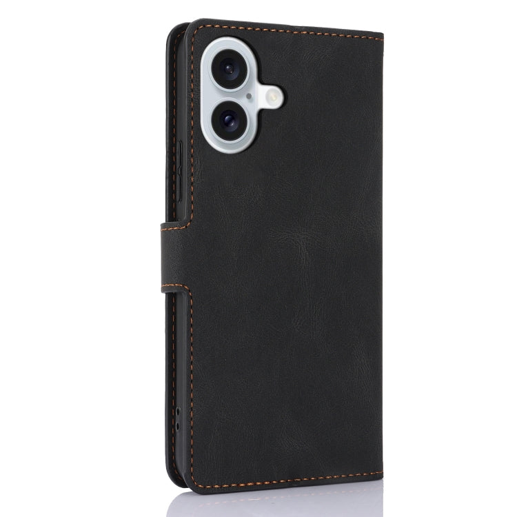 For iPhone 16 Plus Fantasy Skin-feel Calfskin Texture Leather Phone Case