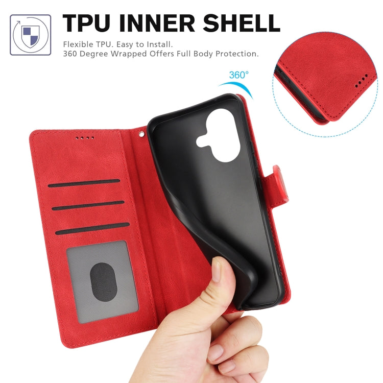 For iPhone 16 Fantasy Skin-feel Calfskin Texture Leather Phone Case