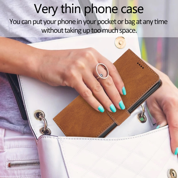 For iPhone 16 Fantasy Skin-feel Calfskin Texture Leather Phone Case