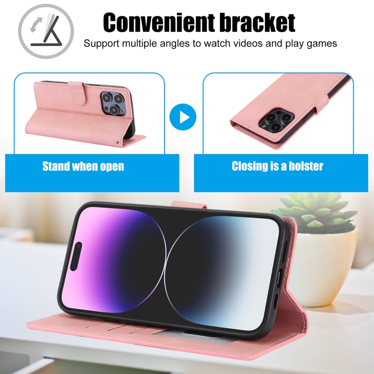 For iPhone 15 Pro Max Fantasy Skin-feel Calfskin Texture Leather Phone Case