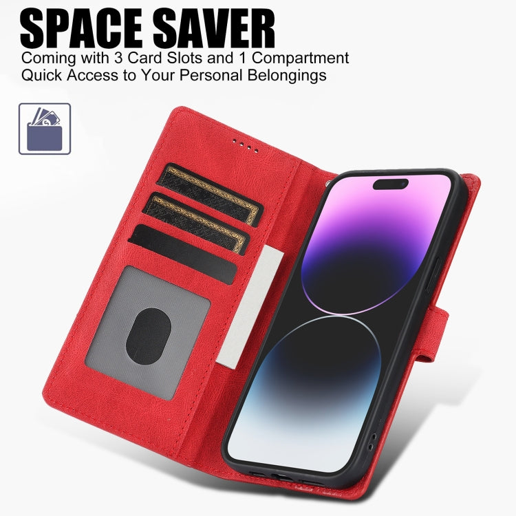 For iPhone 15 Pro Max Fantasy Skin-feel Calfskin Texture Leather Phone Case