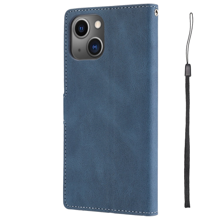 For iPhone 15 Plus / 14 Plus Fantasy Skin-feel Calfskin Texture Leather Phone Case