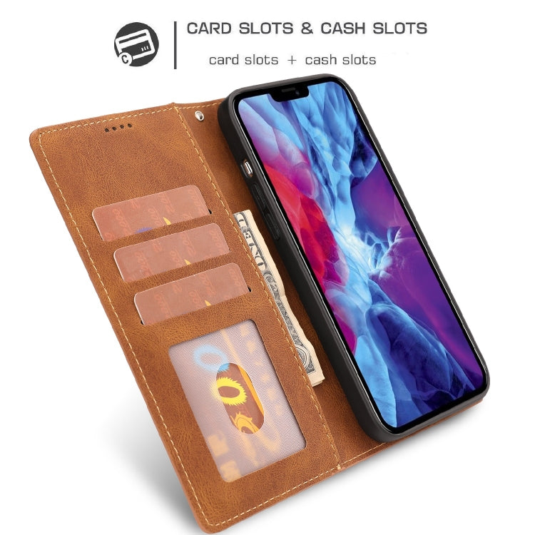 For iPhone 15 Plus / 14 Plus Fantasy Skin-feel Calfskin Texture Leather Phone Case