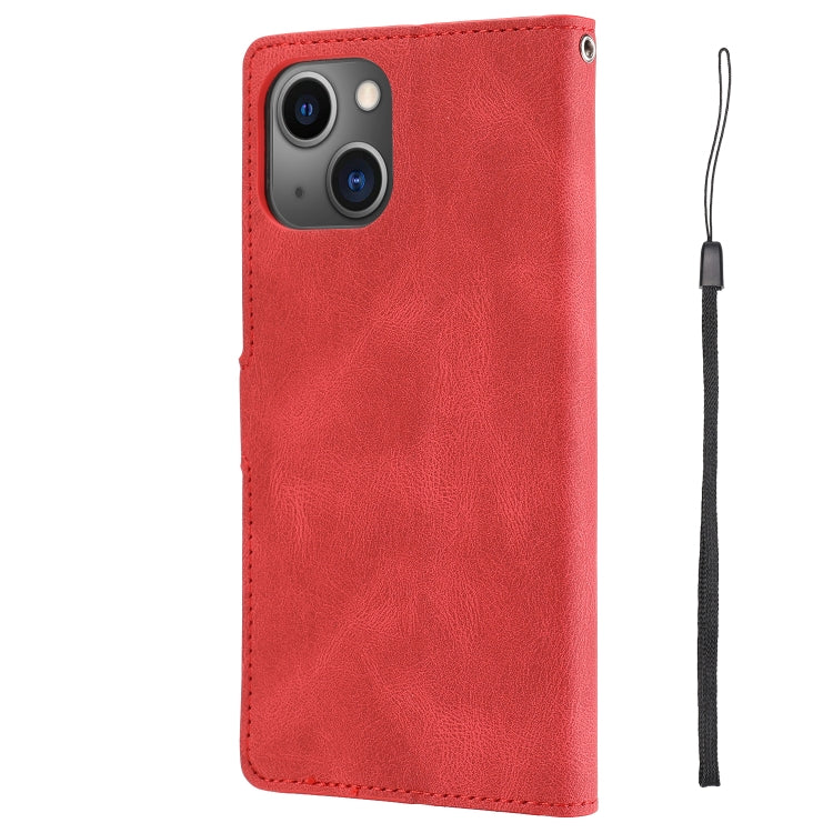 For iPhone 14 Fantasy Skin-feel Calfskin Texture Leather Phone Case