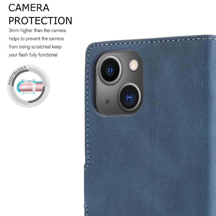 For iPhone 14 Fantasy Skin-feel Calfskin Texture Leather Phone Case