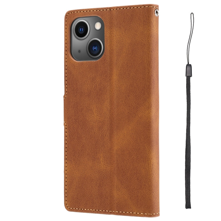 For iPhone 14 Fantasy Skin-feel Calfskin Texture Leather Phone Case