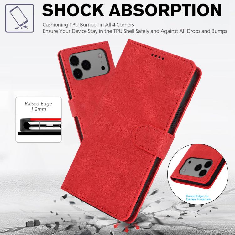 For iPhone 17 Pro Max Fantasy Skin-feel Calfskin Texture Leather Phone Case