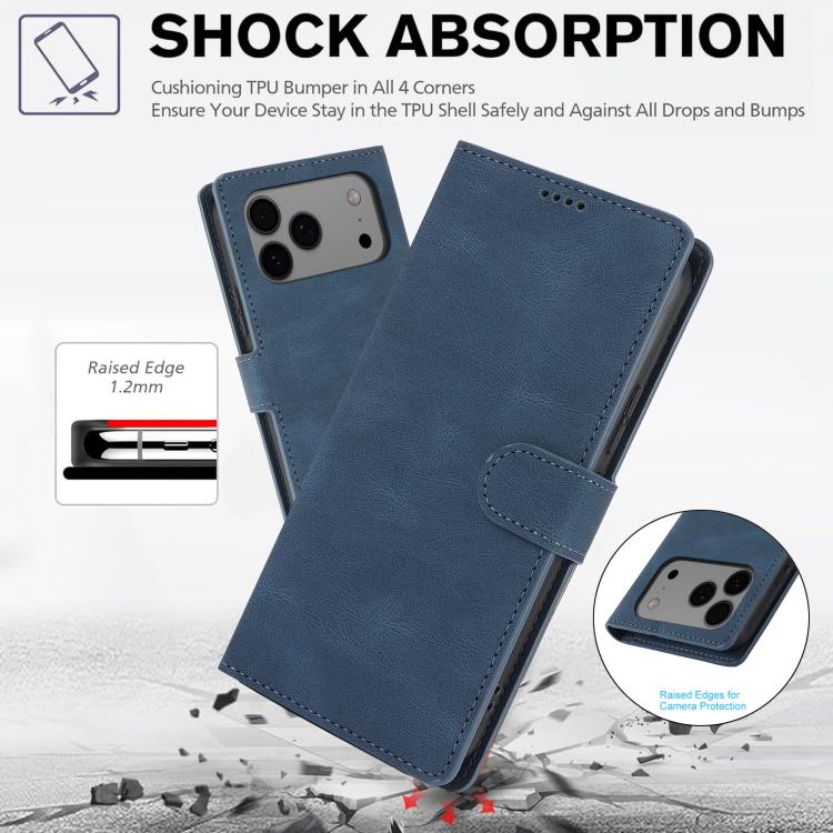 For iPhone 17 Pro Max Fantasy Skin-feel Calfskin Texture Leather Phone Case