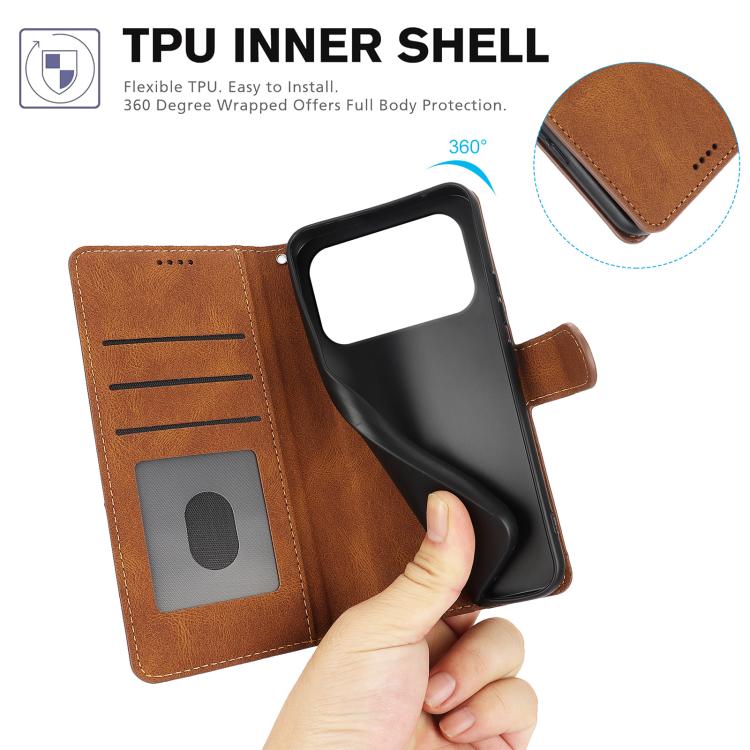 For iPhone 17 Pro Max Fantasy Skin-feel Calfskin Texture Leather Phone Case