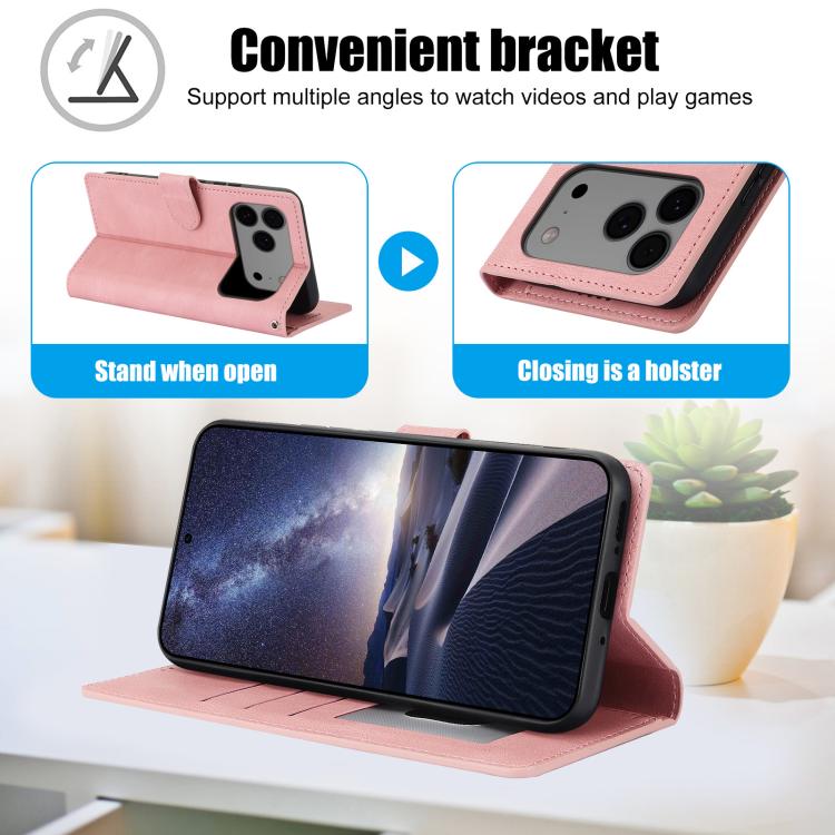 For iPhone 17 Pro Fantasy Skin-feel Calfskin Texture Leather Phone Case