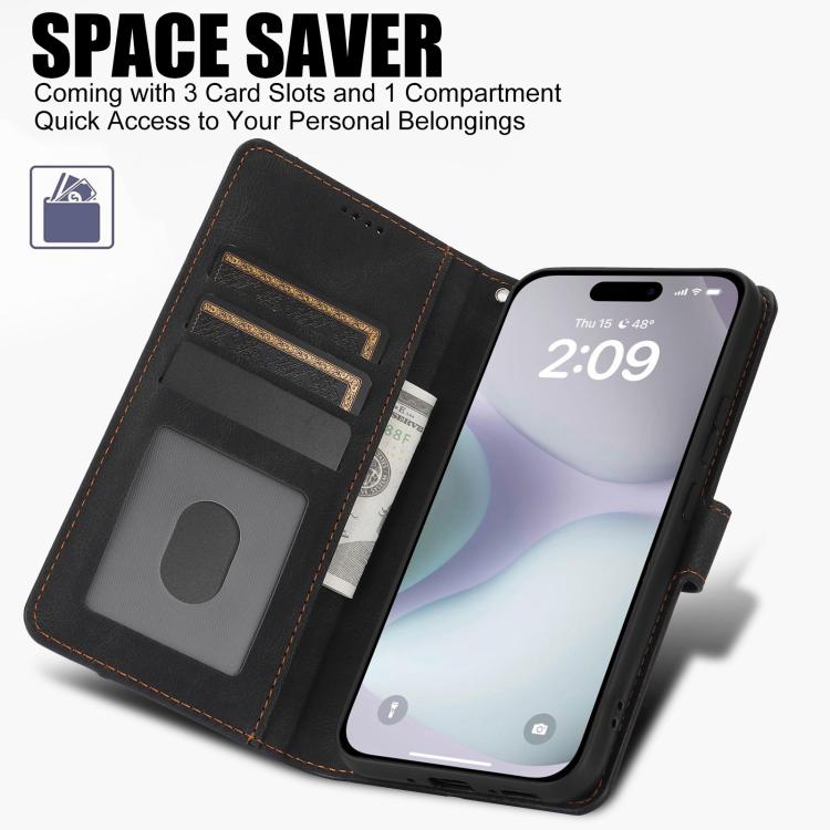 For iPhone 17 Fantasy Skin-feel Calfskin Texture Leather Phone Case