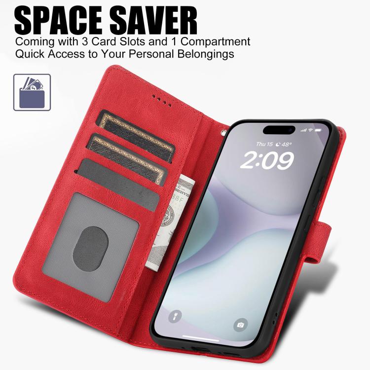 For iPhone 17 Fantasy Skin-feel Calfskin Texture Leather Phone Case