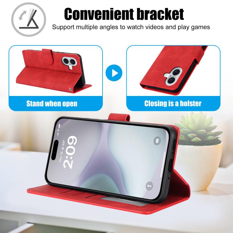 For iPhone 17 Fantasy Skin-feel Calfskin Texture Leather Phone Case