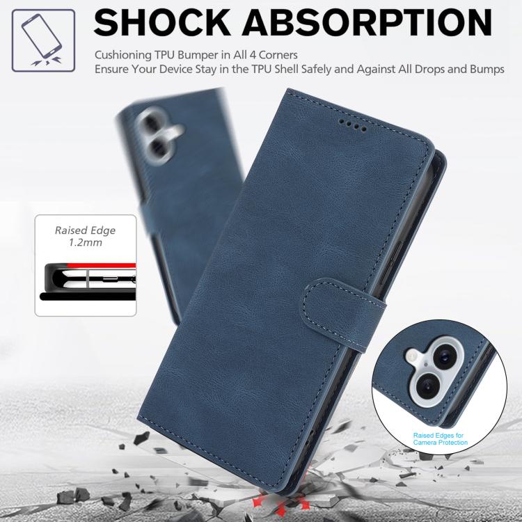 For iPhone 17 Fantasy Skin-feel Calfskin Texture Leather Phone Case