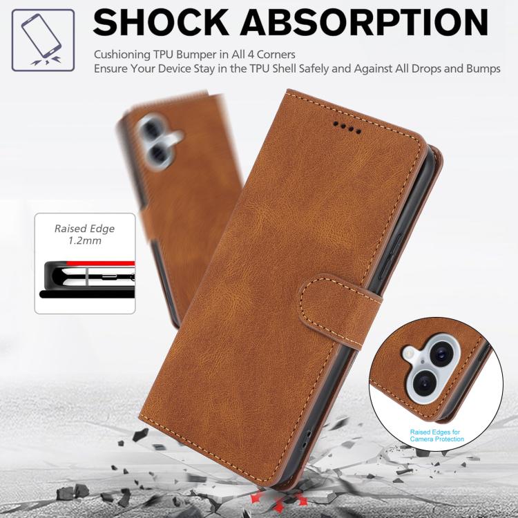 For iPhone 17 Fantasy Skin-feel Calfskin Texture Leather Phone Case