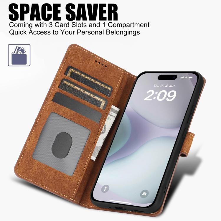 For iPhone 17 Fantasy Skin-feel Calfskin Texture Leather Phone Case