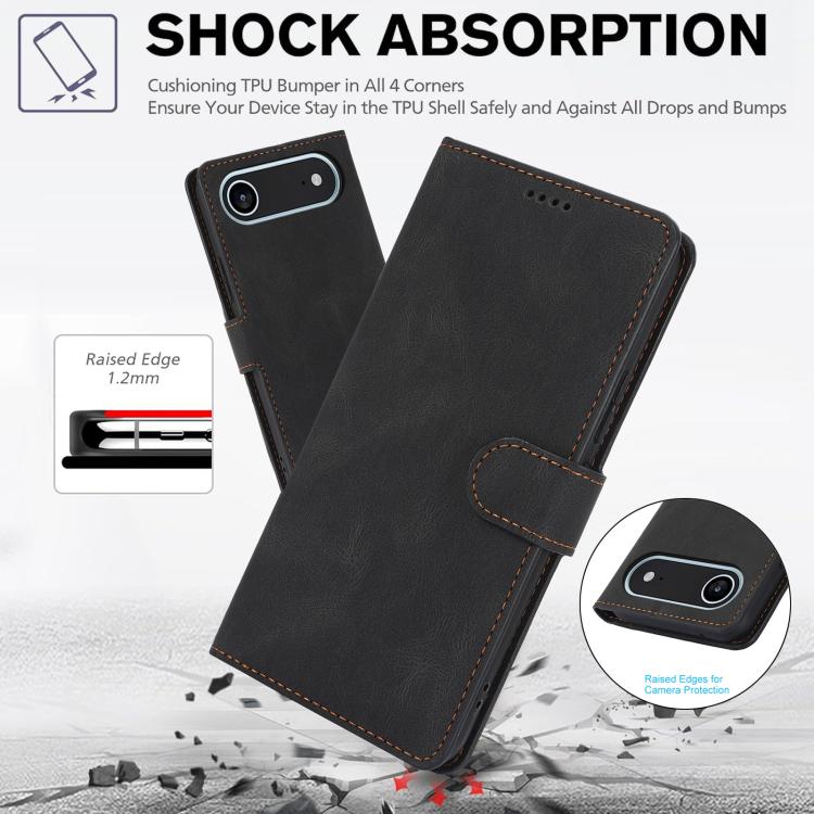 For iPhone Air Fantasy Skin-feel Calfskin Texture Leather Phone Case