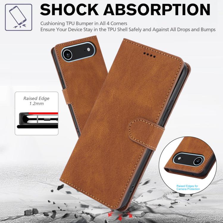 For iPhone Air Fantasy Skin-feel Calfskin Texture Leather Phone Case