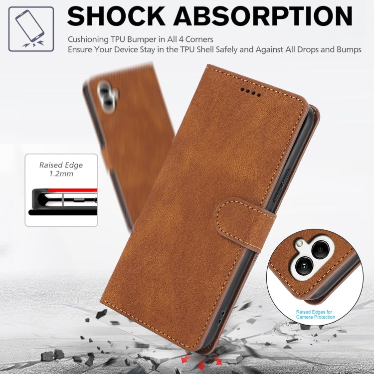 For Samsung Galaxy A05 4G Fantasy Skin-feel Calfskin Texture Leather Phone Case