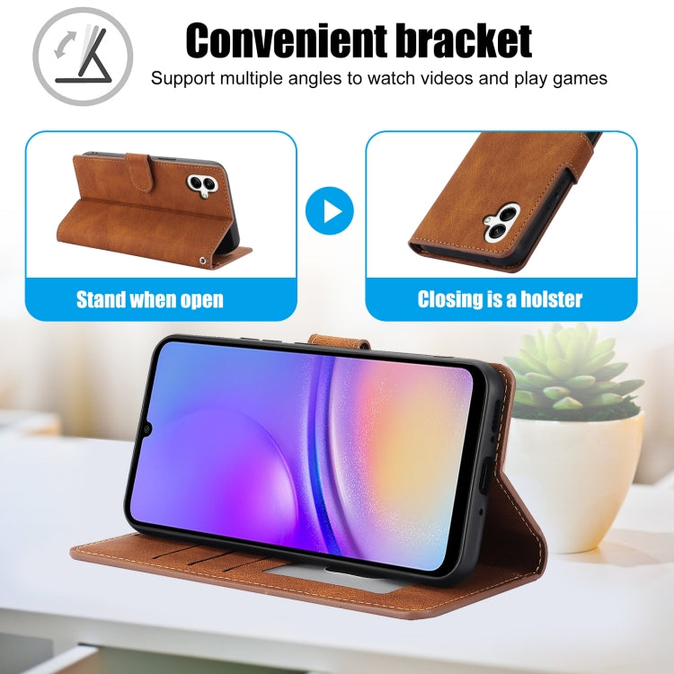 For Samsung Galaxy A06 4G Fantasy Skin-feel Calfskin Texture Leather Phone Case