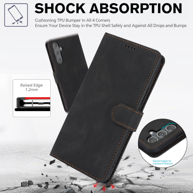 For Samsung Galaxy A15 5G Fantasy Skin-feel Calfskin Texture Leather Phone Case