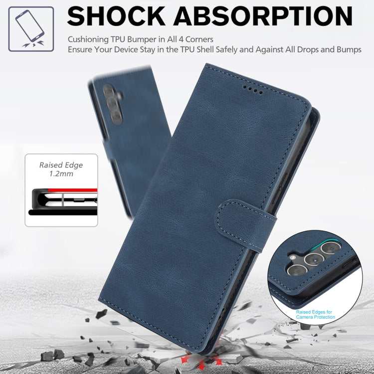For Samsung Galaxy A35 5G Fantasy Skin-feel Calfskin Texture Leather Phone Case